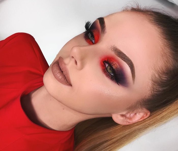 Вечерний макияж для карих глаз