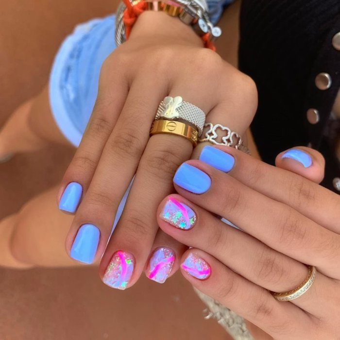 Маникюр летний молодежный