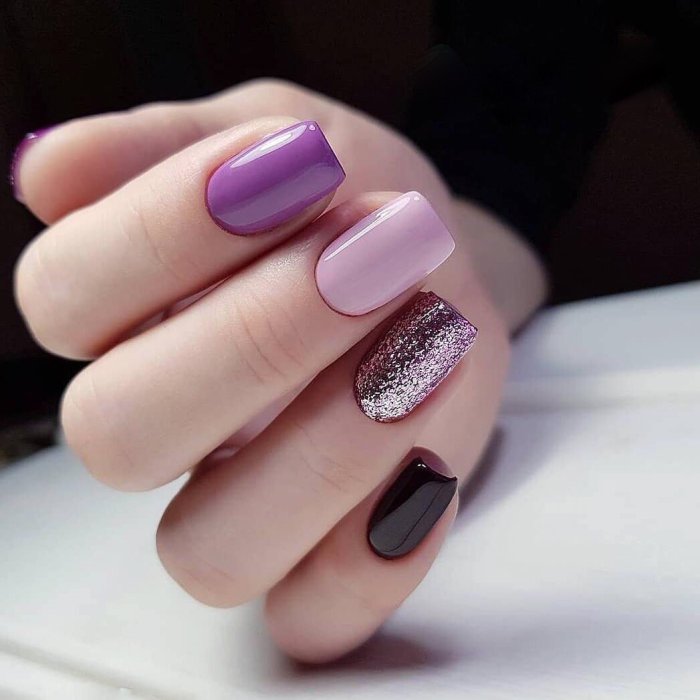 Двухцветный маникюр