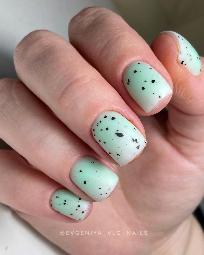 Маникюр перепелиное яйцо яркие