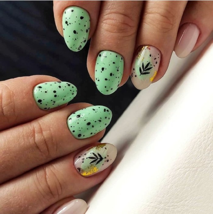 Маникюр перепелиное яйцо