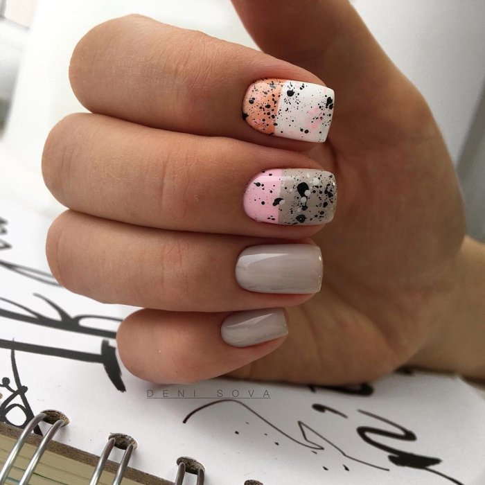 Маникюр лето 2022 перепелиное яйцо