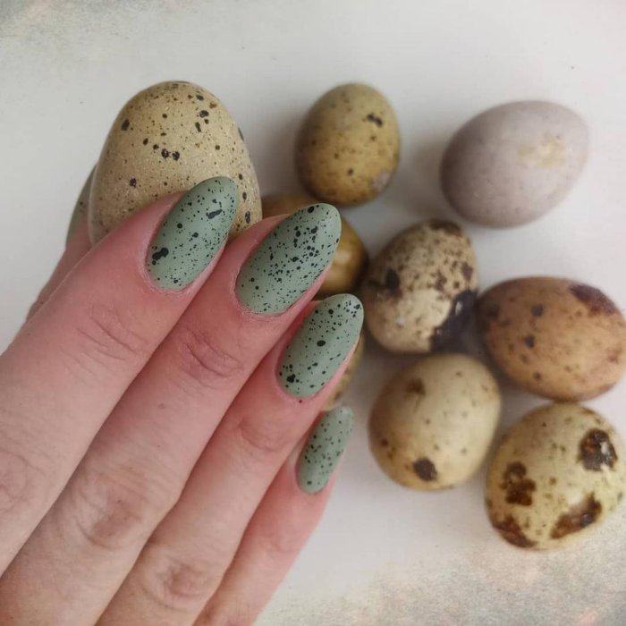 Перепелиное яйцо 2021 маникюр перепелиное