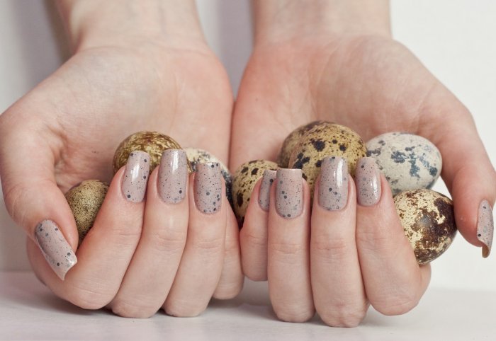 Маникюр перепелиное яйцо 2022