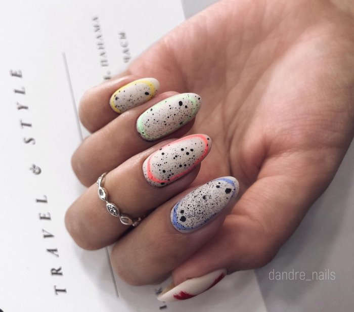 Маникюр дизайн перепелиное яйцо