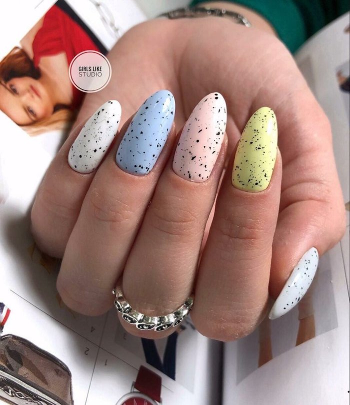 Маникюр перепелиное яйцо 2021