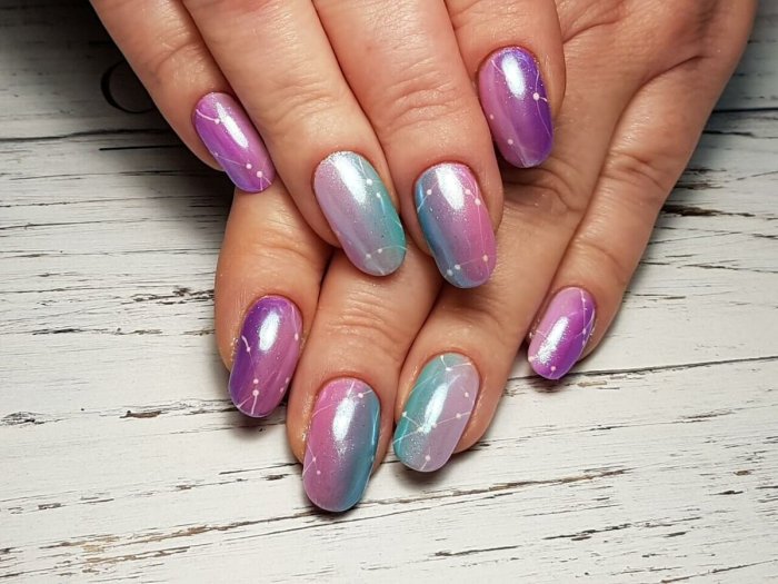 Красивый маникюр с втиркой