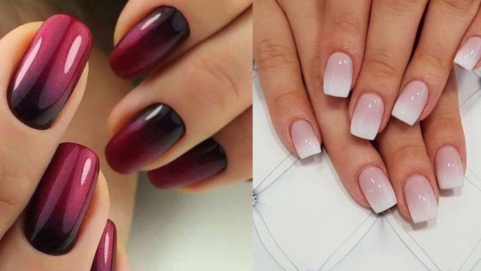 Ногти маникюр омбре