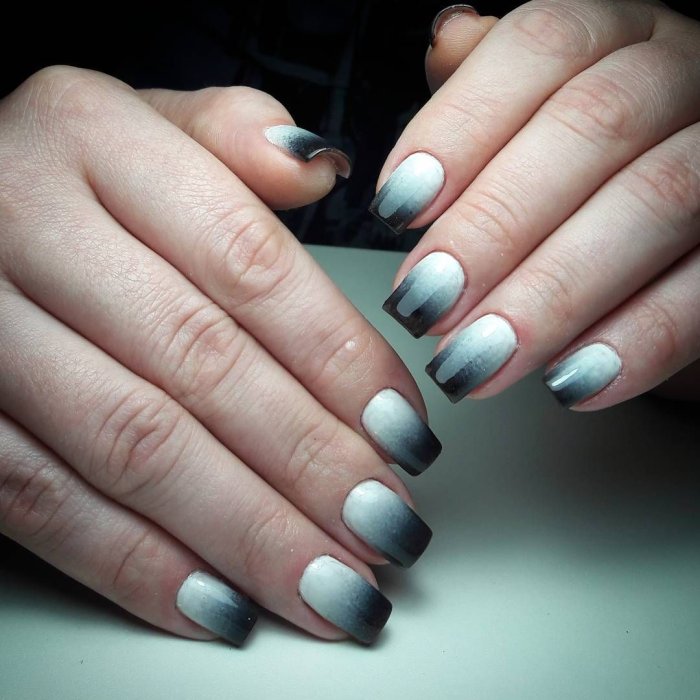 Ногти маникюр омбре