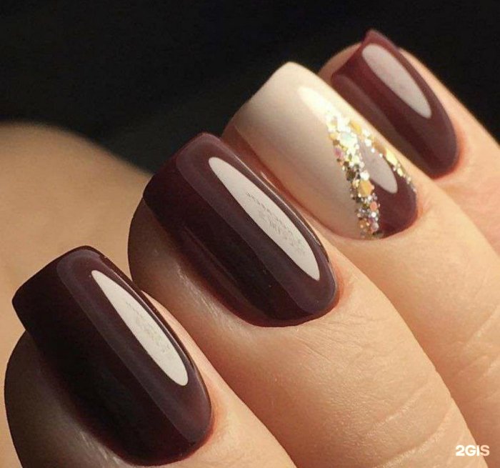 Маникюр однотонное покрытие