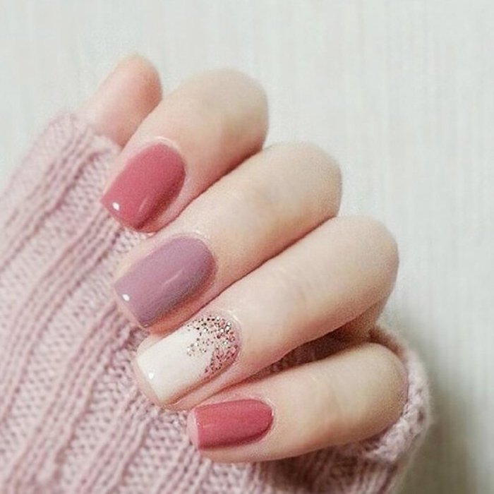 Маникюр нежный однотонный