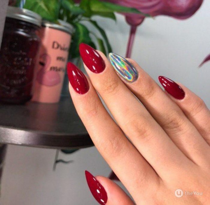Маникюркрасный с втиркойы