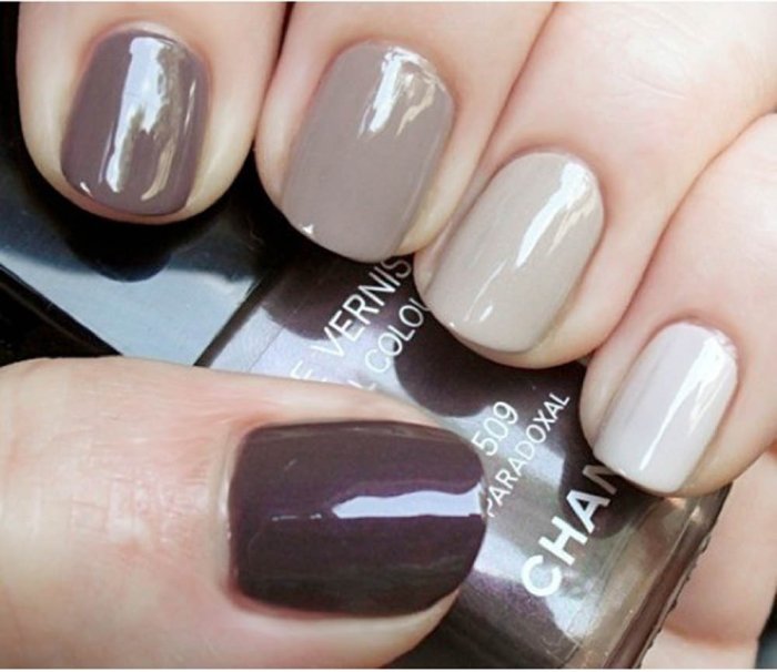 Маникюр от светлого к темному