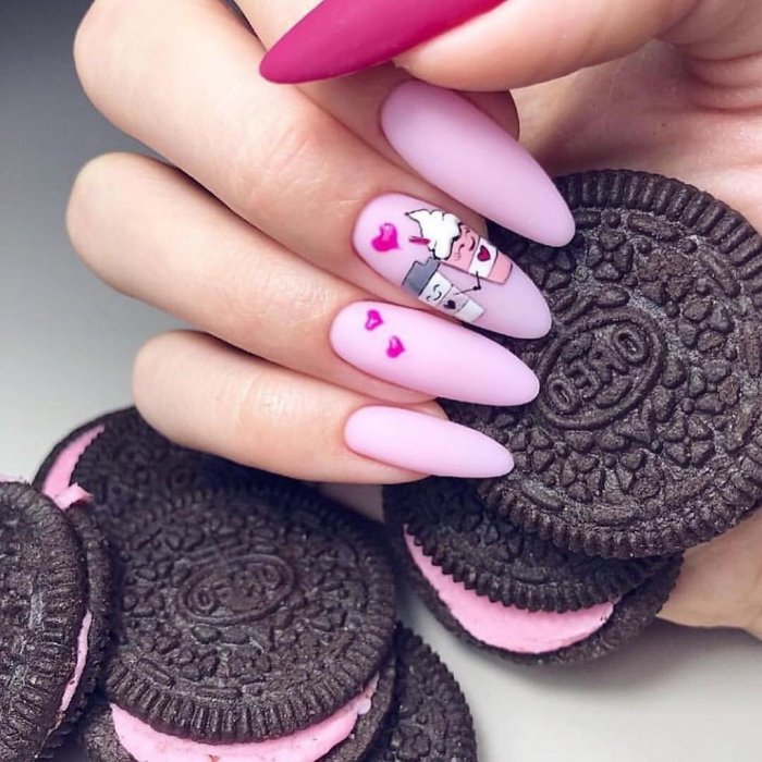 Шикарный матовый маникюр