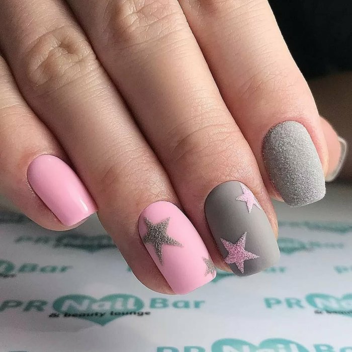 Летний маникюр на короткие ногти