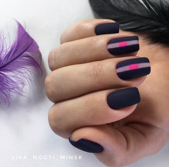 Трендовый матовый маникюр