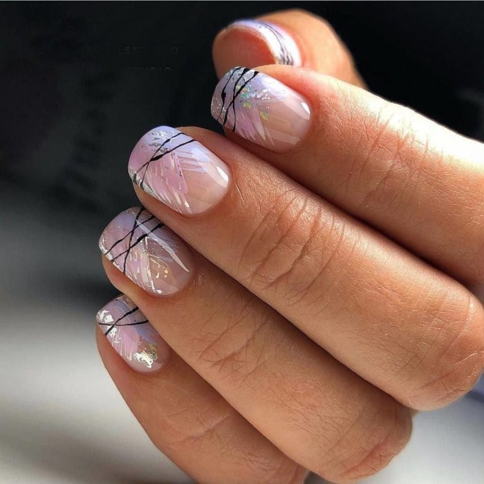 Маникюр френч омбре