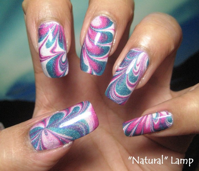 Бирюзовые ногти с блестками