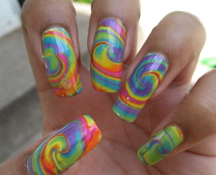 Ногти Водный маникюр