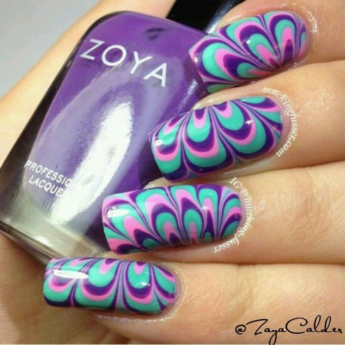 Необычный маникюр Водный