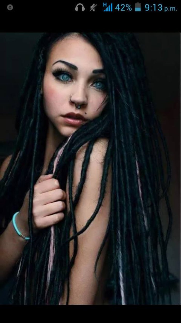 Афрокосы Box Braids голубые