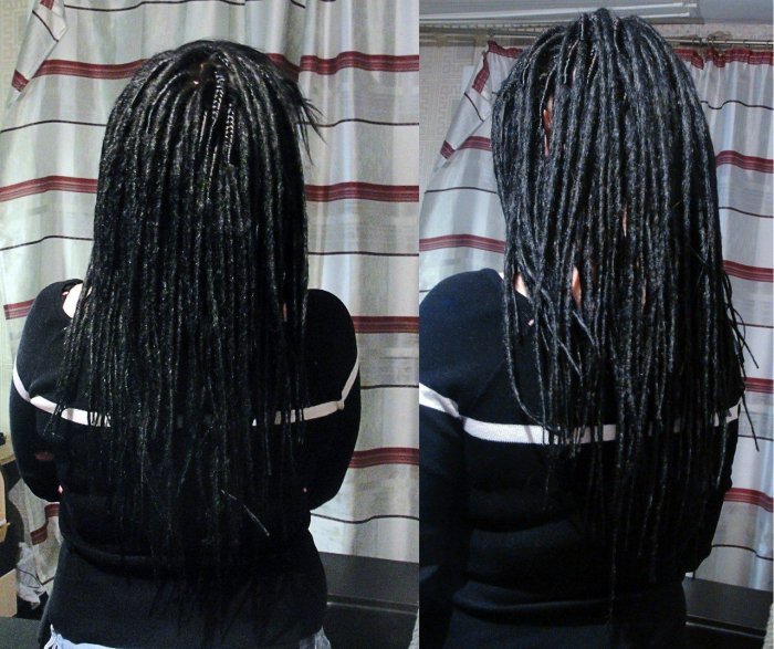 Косички с канекалоном афрокосы