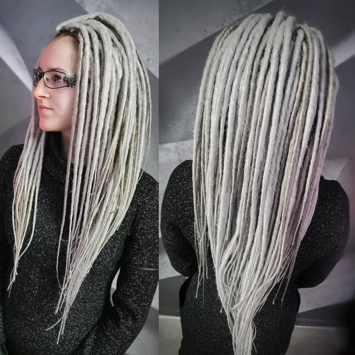 Розовые дреды