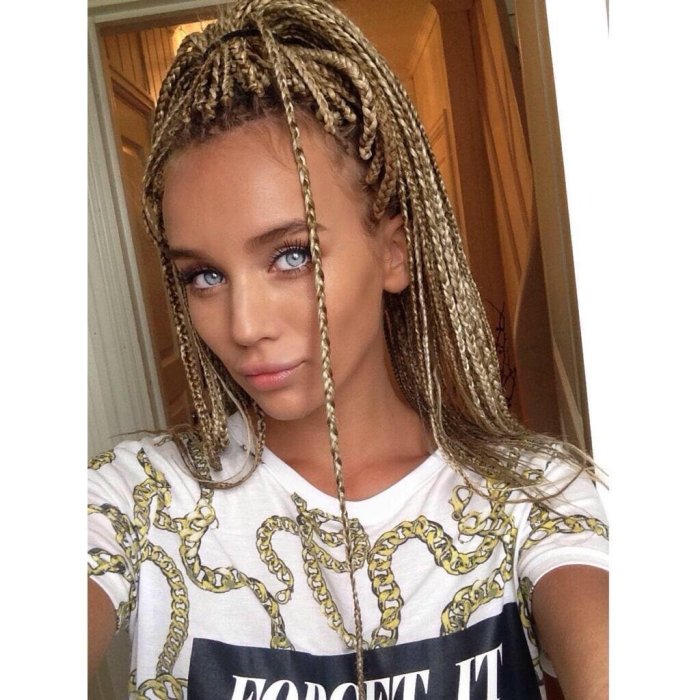 Афрокосички сенегальские блонд