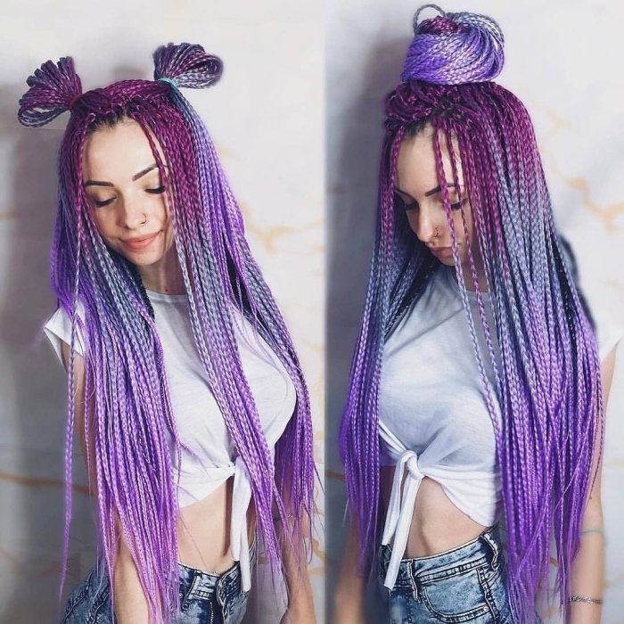 2 Афрокосы с канекалоном