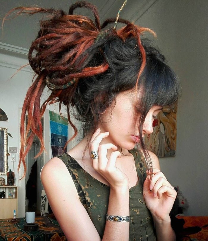 Микро дреды женские