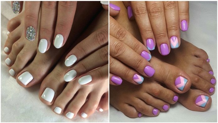Летний маникюр и педикюр
