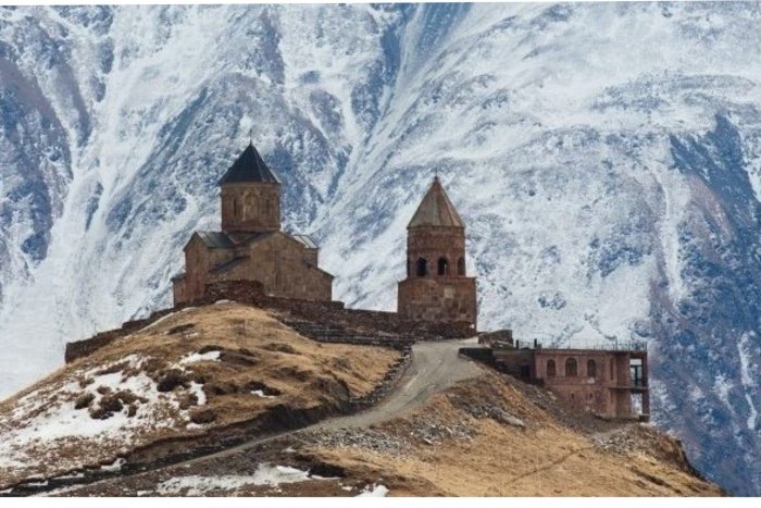 Церковь Цминда Самеба (Святая Троица).Гергети. Грузия