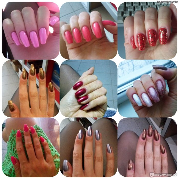 Голубые ногти однотонные