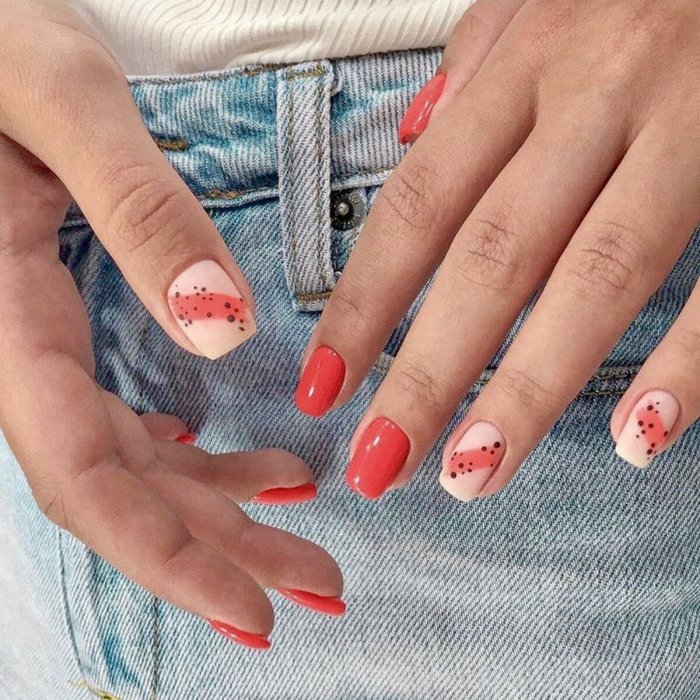 Идеи ногтей на короткие квадратные