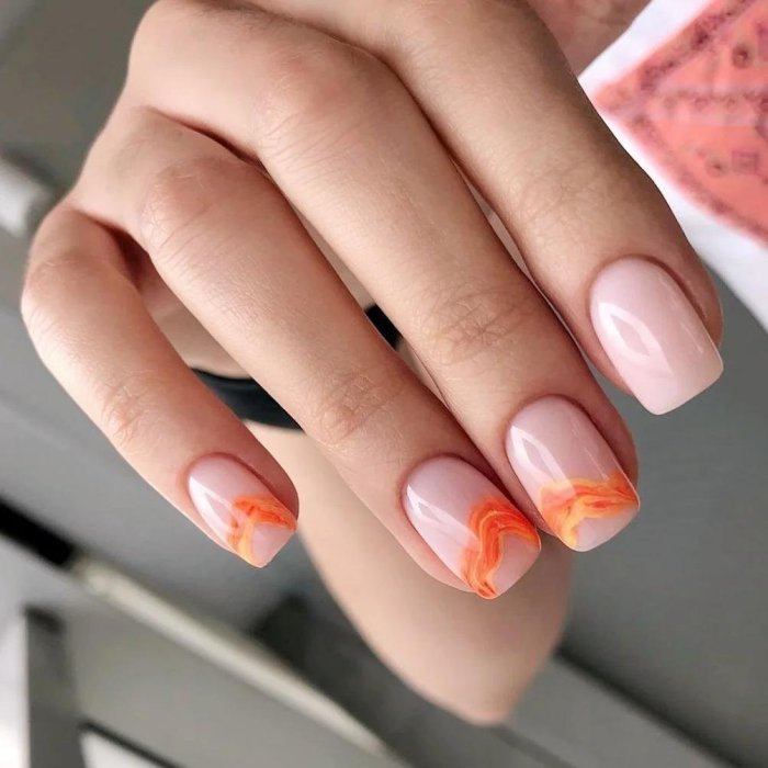 Маникюр на короткие ногти 2022 френч